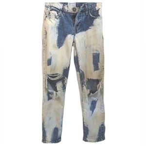 Current/Elliott Vintage Straight Destroyed Jeans